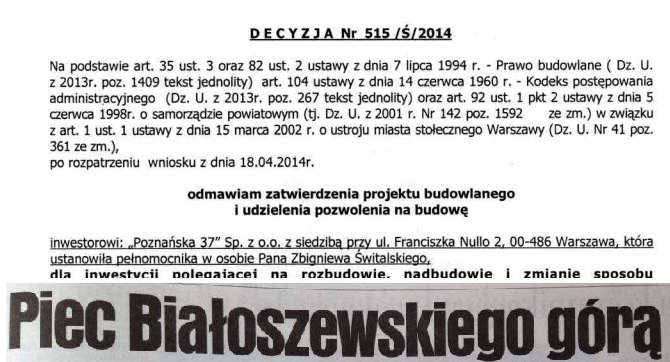 Biuro Architektury odmówiło wydania pozwolenia na przebudowę kamienicy Mirona Białoszewskiego!